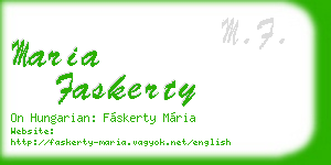 maria faskerty business card