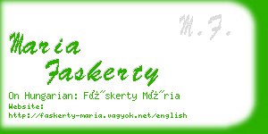 maria faskerty business card